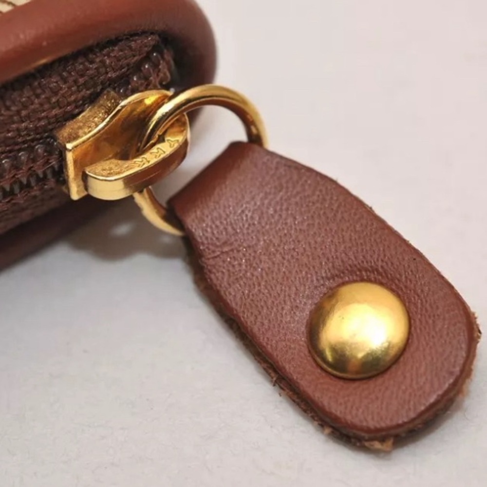 Burberrys Vintage Check Coin Purse Case PVC Leather Green -EUC - Picture 8 of 11